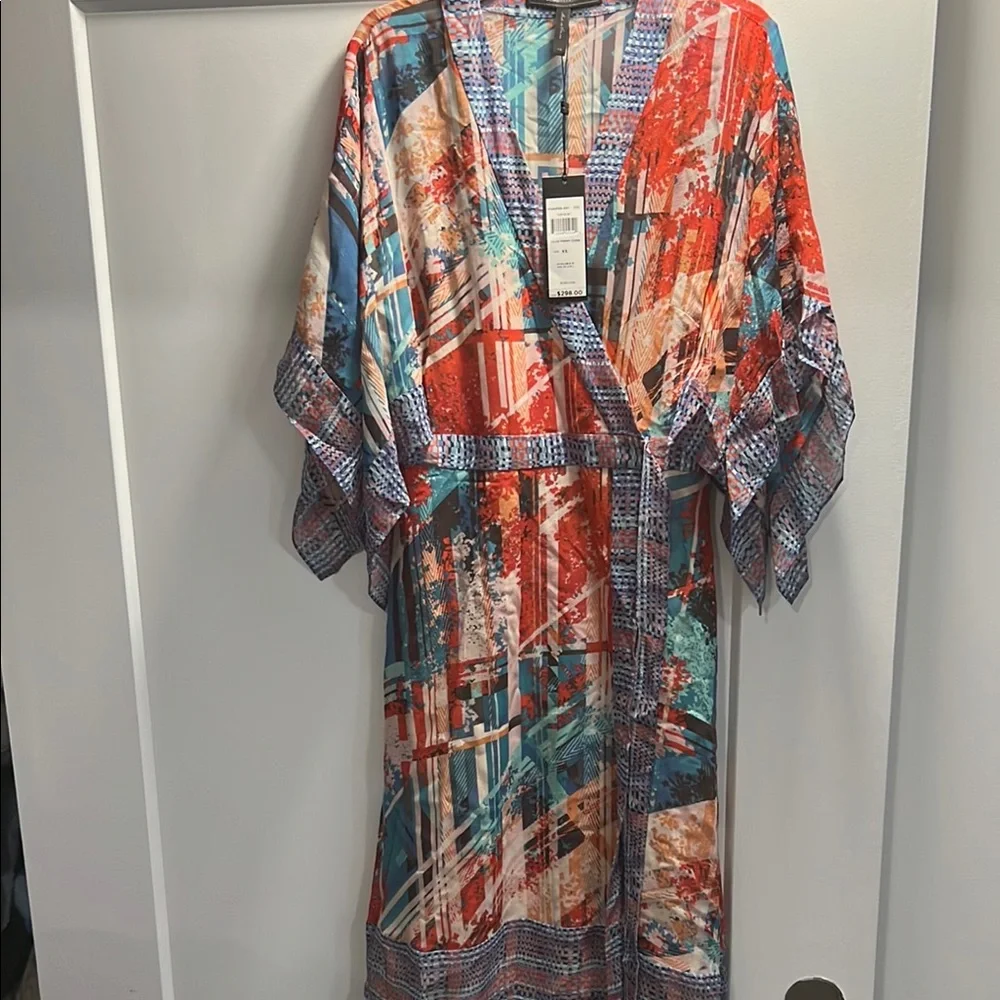 Colorful Abstract Kimono Robe - Picture 5 of 5